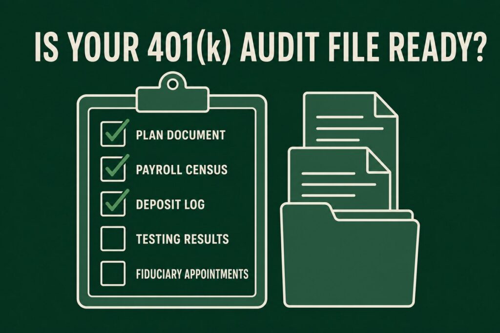 401(k) plan audit readiness checklist for employer plan sponsors