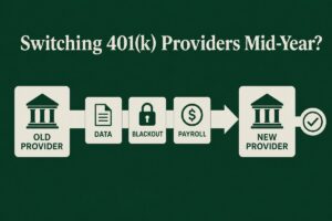 Switching 401(k) providers mid-year: transition steps from old provider to new provider